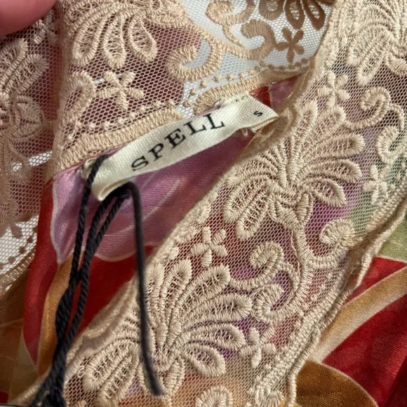 NWT Spell Painter's Garden Lace Maxi Dress
Crimson, small - Picture 8 of 16